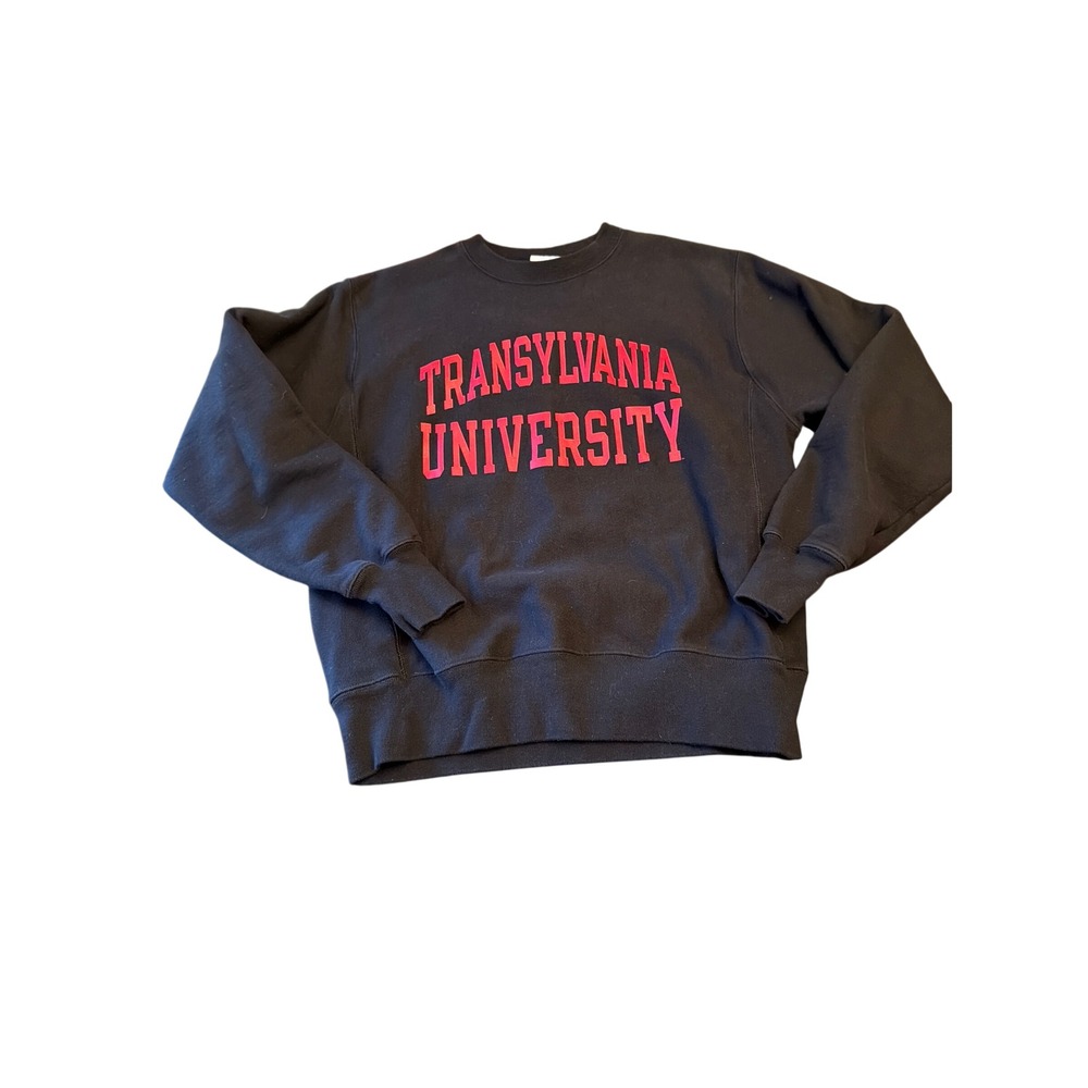 Champion Sweatshirt Black Transylvania University Reverse Weave Crewneck Medium - Picture 1 of 6